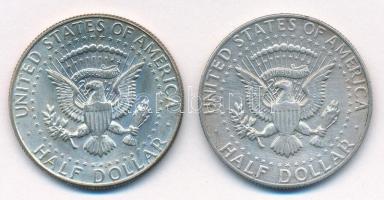 Amerikai Egyesült Államok 1968D-1969D 1/2$ Ag "Kennedy" (2xklf) T:1-,2 patina, ph.
USA 19...