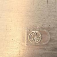 Metallwarenfabrik Esslingen W. Quist Art Deco stílusú pohárkészlet, ezüstözött fém, üveg, bakelit, j...