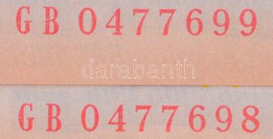 2009. 20.000Ft (2x) sorszámkövetők "GB 0477698 - 0477699" T:I,I-