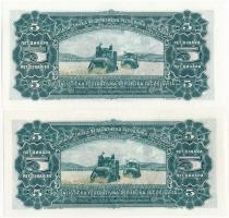 Jugoszlávia 1965. 5D "AA 006772" blokk számok + 1965. 5D "CB 421098" barokk szám...