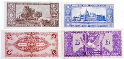 1946. 10.000BP + 1.000.000BP + 10.000.000BP + 100.000.000BP T:II-III szép papír