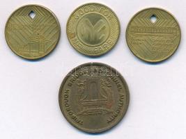 Amerikai Egyesült Államok ~1980. 4db-os közlekedési bárca tétel T:2,2-
USA ~1980. 4pcs public trans...