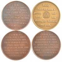 4db-os önsegítő/önképző érem tétel, magyar és külföldi, kisméretű zsákban T:1-