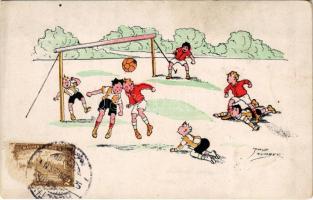 1922 Boys playing football, humour s: Jack Number (EK)