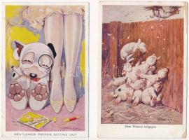 2 db RÉGI Bonzo kutyás képeslap / 2 pre-1945 Bonzo dog postcards