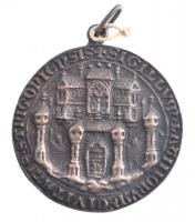DN III. Béla esztergomi pecsétnyomójának bronz emlékplakettje SIGILLUM LATINORUM CIVITATIS STRIGONIENSIS füllel (~68mm) T:1-