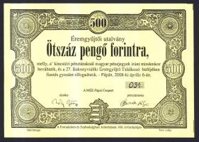 Pápa 2008. "27. Bakonyvidéki Éremgyűjtő Találkozó" 500P éremgyűjtői utalvány T:I