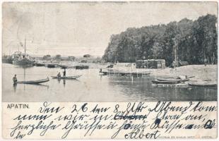 1899 (Vorläufer) Apatin, kikötő. Gasz kiadása / port (Rb)