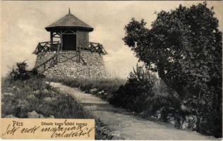 1904 Pécs, Dömör-kapu kilátótorony. Domján J. kiadása (r)