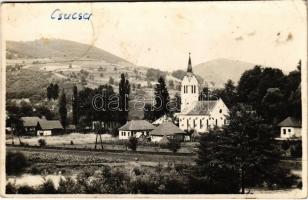 1943 Csucsa, Ciucea; látkép, templom / general view, church (fa)