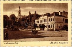 Székelyudvarhely, Odorheiu Secuiesc; Állami elemi leányiskola. Soha Aladár kiadása / girls' school (EK)