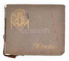 München régi képes füzet 12 db 20 x 17 cm képpel + 12 kép egy Párizs leporello füzetből