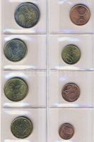 Luxemburg 2002. 1c, 2c, 5c, 10c, 20c, 50c, 1€, 2€ forgalmi sor T:1/2,2