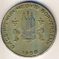 1986. "Borverseny-Kecskemét" ffém emlékérem T:2 Eredeti díszdobozban!