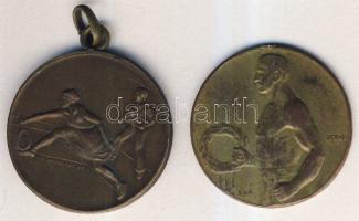 1919. "Síkfutás" Br díjérem. Szign.Berán + 1936. "Tenisz" Br díjérem T:2,2-/3