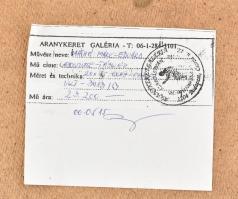 Máthé Márk Eduárd (1967-): Lajosmizse - tájkép. Olaj, farost, jelzett. Dekoratív, kissé sérült fa ke...