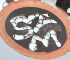 Szilágyi Mária (1916-1979): Váza, mázas kerámia, jelzett: SZM, apró lepattanásokkal, m: 12,5 cm