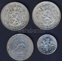 Hollandia 1956. 1G Ag (2x) T:2/3 + Nagy-Britannia 1923. 1Sh Ag T:3 + USA 1964. 10c Ag "Roosevelt" T:2