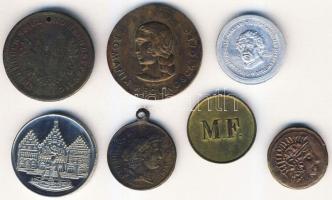 Kis tétel 8db, régi és új, benne román, magyar, francia, ókori pénz utánverete T:2,3