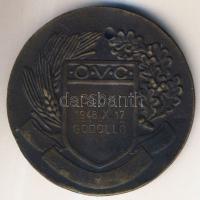 1948. "Országos Vizsla Club" nagyalakú Br plakett. Szign.Berán N. T:2/3 ly.