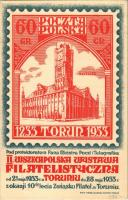 1233-1933 Torun, Ratusz. Poczta Polska - II. Wszechpolska Wystawa Filatelistyczna / town hall, 2nd All-Polish Philatelic Exhibition + So. Stpl