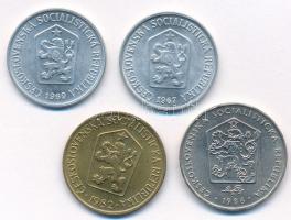 Csehszlovákia 1967. 10h Al + 1969. 10h Al + 1982. 1K sárgaréz + 1986. 2K Cu-Ni T:1,1-
Czechoslovaki...