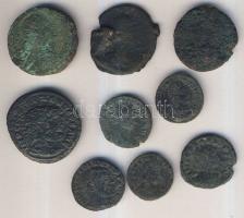Római Császárság 9db kis- és középbronz T:vegyes