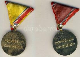 1960-as évek "Honvédelmi Érdemérem" 10év + 15év (igazolvánnyal) T:2 Eredeti díszdobozban!