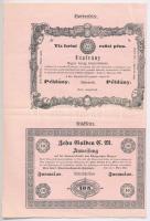 1849. 5Ft / 5Fl "Almásy" elő- és hátlapi formuláré + 10Ft / 10Fl "Almásy" elő- é...