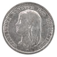 Hollandia 1892. 10c Ag "I. Vilma" T:2-
Netherlands 1892. 10 Cents Ag "Wilhelmina&quo...