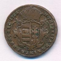 1763. Rézdénár "Mária Terézia / zárt korona" T:2,2- patina
Huszár: 1756., Unger III.: 127...
