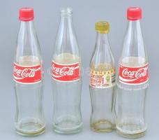 4 db retró Coca-Cola üvegpalack, 0,33 - 0,5 l