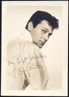 Tony Curtis autográf aláírása és dedikációja saját magát ábrázoló fotón / Tony Curtis autograph