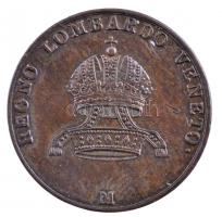Olasz Államok / Lombardia-Velence 1822M 5c Cu, szétszedhető kémpénz (3,64g) T:2- Italian States / Lo...