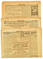 1929 A Nemzeti Újság 3 db töredékes száma