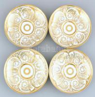 Slakov (Schlaggenwald) J.J. Lippert & V. Haas jelzett 4 személyes teás készlet, aranyozott porce...