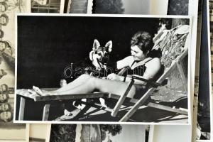 50 db vegyes régi és modern fotó, fotólap, 14x9 cm körüli méretben