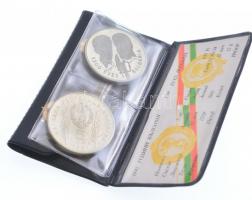 1981. 100Ft Cu-Ni-Zn + 5L Cu-Ni-Zn "Bulgária 1300 éves" magyar-bolgár közös kiadás, eredet...