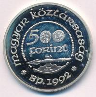 1992. 500Ft Ag "Károly Róbert" kapszulában T:1 (eredetileg PP) fo. Adamo EM123