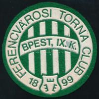 Ferencvárosi Torna Club (FTC) címer, alátét, gumírozott filc, d: 9,5 cm