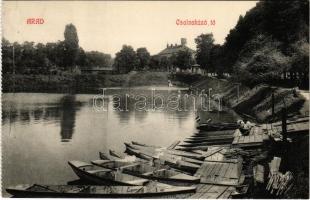 Arad, Csónakázó tó / lake, rowing boats - képeslapfüzetből / from postcard booklet