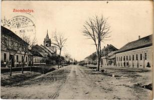 1909 Zsombolya, Jimbolia; utca, üzlet. Perlstein F. kiadása / street view, shop (r)
