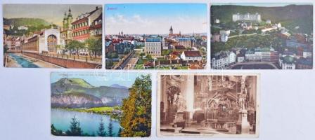 Kb. 150 db RÉGI képeslap vegyes minőségben: üdvözlőlapok, városok, motívumok, hölgyek és életképek /...