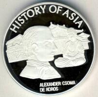 Cook-szigetek 2006. 1$ Ag "Ázsia történelme-Körösi Csoma Sándor" T:PP Hungarika! Tanúsítvá...