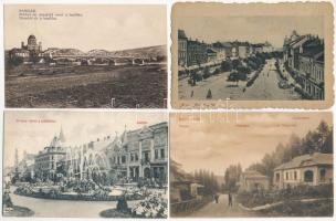 7 db főleg RÉGI történelmi magyar város képeslap vegyes minőségben / 7 mostly pre-1945 historical Hungarian town-view postcards in mixed quality