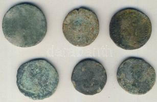 Római Császárság 6db kis- és középbronz T:3-,4