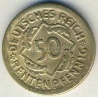 Német Birodalom / Weimari Köztársaság 1924D 50 Reutenpfenning érdekes korabeli hamisítványa T:használatban volt!