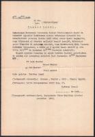 1855 Beregszászi szabó és gombkötő tanulólevél, eredetileg 1833 adták ki, de hiteles formában újra k...