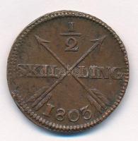 Svédország 1803. 1/2s Cu "IV. Gusztáv Adolf" T:2
Sweden 1803. 1/2 Skilling Cu "Gusta...