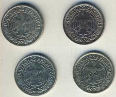 Német Birodalom / Weimari Köztársaság 50Rpf 1928A, 1928J, 1930A, 1935A összesen 4klf T:3
